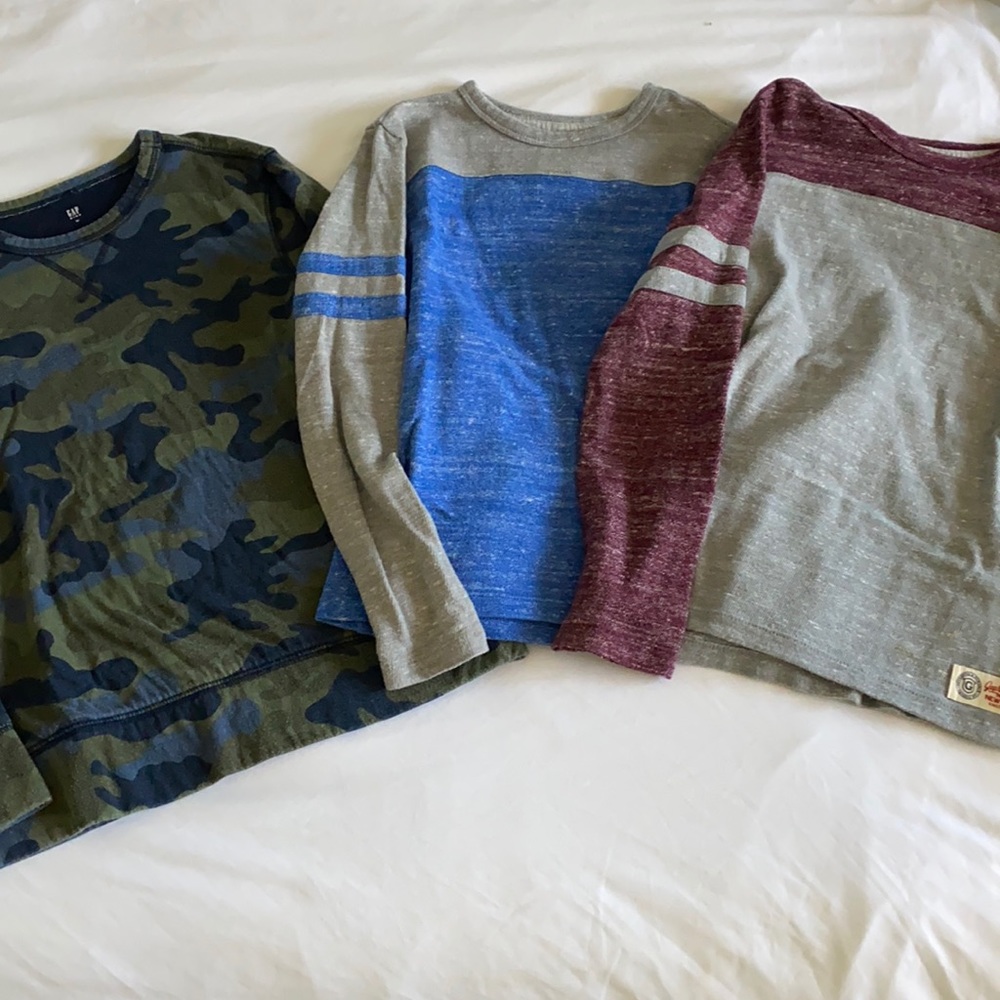 LOT of 3 boys GapKids l/s shirts - size M (7/8)